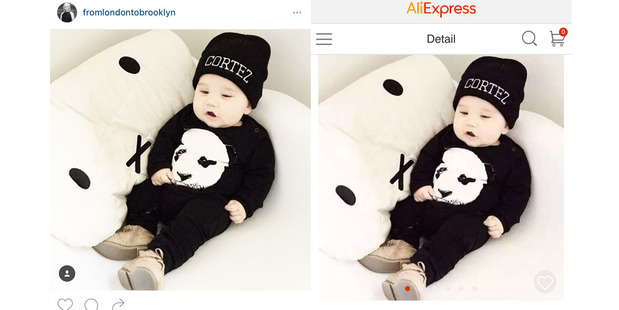 Dannevirke mother-of-three Danielle Paewai has had photos of her son Cortez, 14 months, pulled from her Instagram account and used on Chinese retailer AliExpress. Photo / Supplied