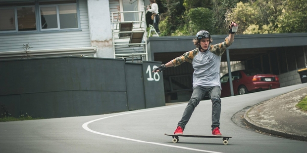 Tristan Hunter was happiest when he was longboarding on some of the steepest slopes, say his family. Photo / Supplied