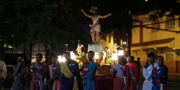 An Filipino Easter Sunday celebration, involving a re-enactment of Virgin Mary meeting her son Jesus. Photo / iStock