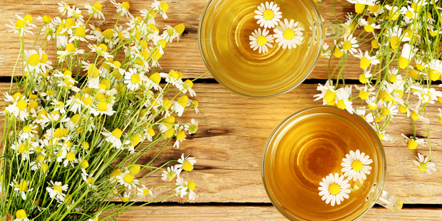 Chamomile, which can be taken as a tea, can help due to its anti-inflammatory actions. Photo / iStock