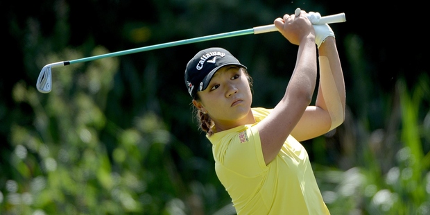 Lydia Ko tees off during the final round of the KIA Classic at the Park Hyatt Aviara Resort. Photo / Getty Images