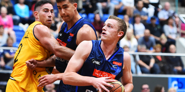 Nelson Giants player Finn Delany during their NBL Basketball. Photo / Photosport