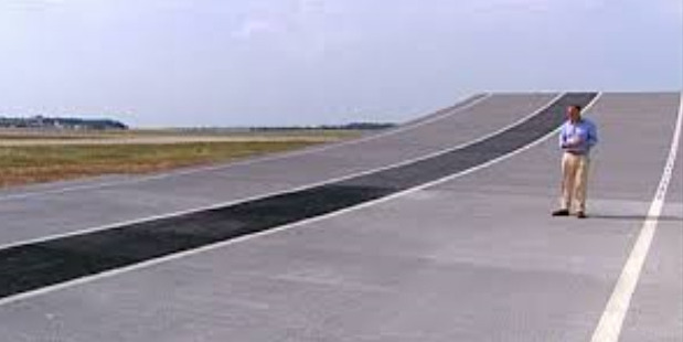 Christchurch Airport is considering a runway with ramps. Photo / Supplied