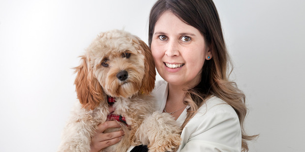 Aleyce McLatchie with her Cavoodle Ted. Photo/Andrew Warner