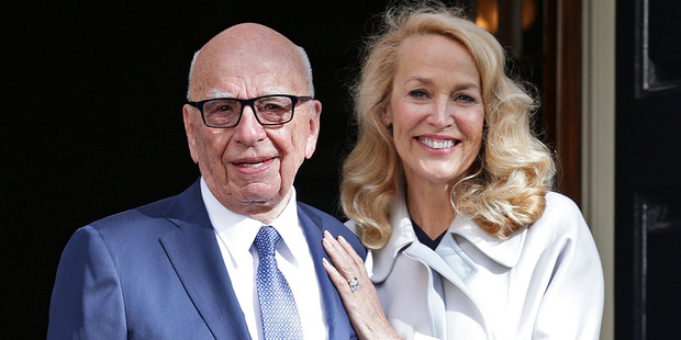 Deng's ex-husband Rupert Murdoch married Jerry Hall this year. Photo / AP