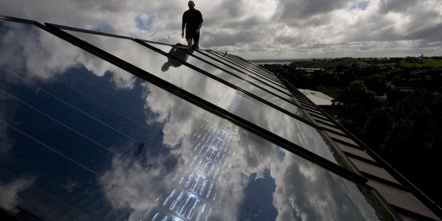 In a 3D model thought to be the first of its kind in New Zealand, a researcher has mapped the rooftop solar potential of half a million Auckland homes. Photo / Richard Robinson