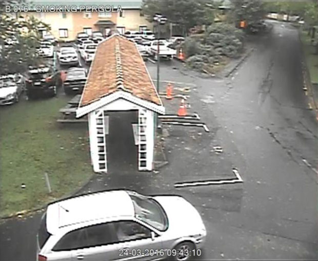 Footage of the scene of Mt Albert assault. The victim's face and body were smeared in blood.