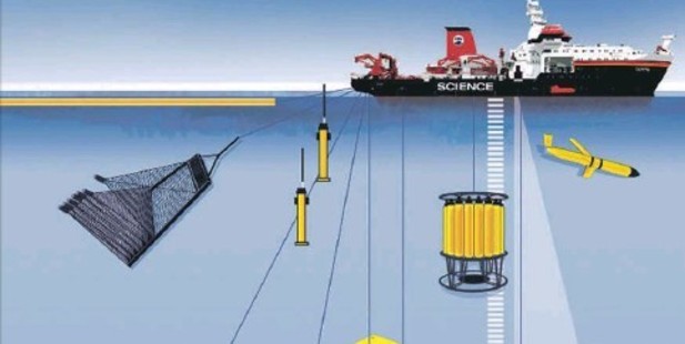 TRENCHING: The Sonne, the flagship vessel of the German research fleet, is capable of drilling 200m below the seafloor.