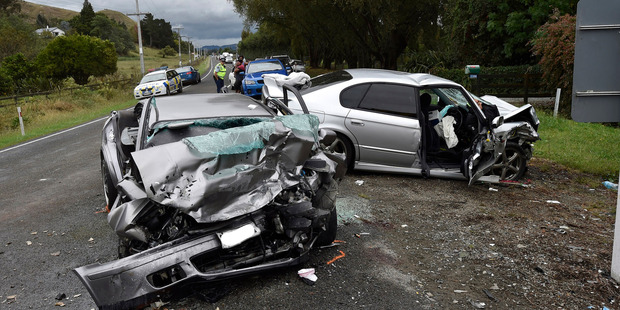 Seven people were injured in the crash just south of Te Karaka. Photo / Paul Rickard, Gisborne Herald