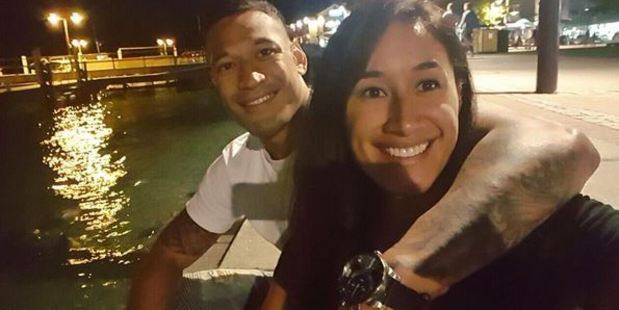 Israel Folau and Maria Tutaia.