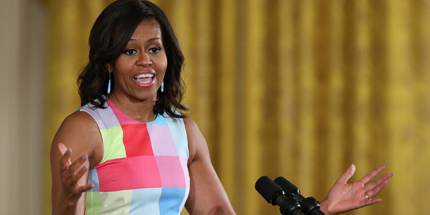 First lady Michelle Obama delivers remarks during an event in the East Room of the White House. Photo / Getty Images