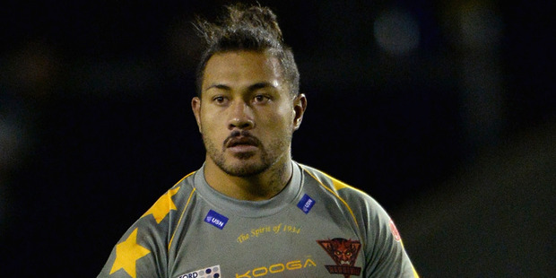 Junior Sa'u jumped into the crowds as the brawl threatened children at the match.