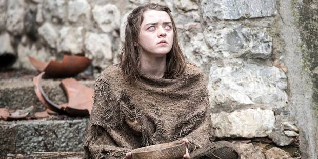 Arya Stark was left blinded at the end of season five of Game of Thrones.
