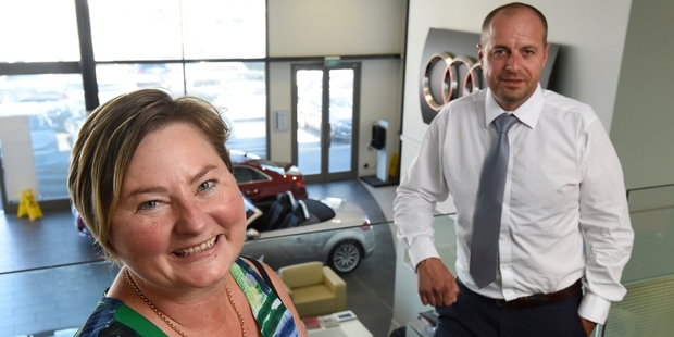 Angela Warren-Clark and Mike Farmer from Farmer Autovillage. Photo / George Novak