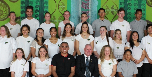 EXCEPTIONAL: The first crop of excellence awards recipients at Okaihau College for 2016. See bottom of article for a list of their names. PICTURE/SUPPLIED