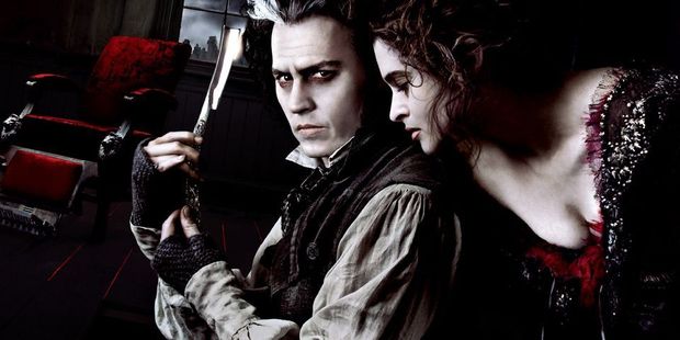 Johnny Depp and Helena Bonham Carter in Tim Burton's 2007 film version of Sweeney Todd.