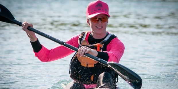 Auckland chiropractor Dr Ainslee Roughan is a relative newcomer to surf ski where New Zealand women shine on the world stage. Photo / LiveSailDie