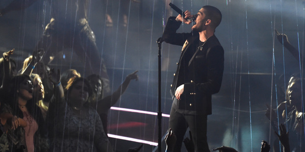 Zayn performs during the iHeartRadio Music Awards. Photo / AP