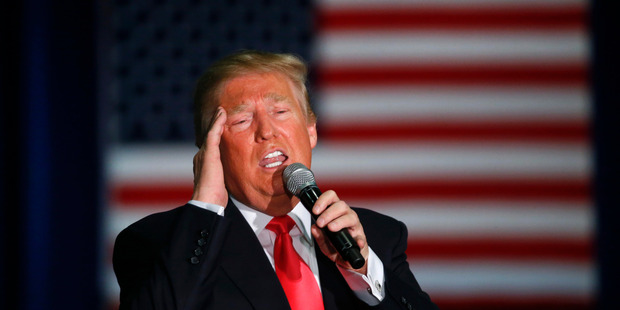Republican presidential candidate Donald Trump speaks in La Crosse, Wisconsin. Photo / AP