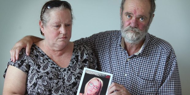 Parents Vera and Peter O'Brien with a picture of their daughter. Photo / John Borren