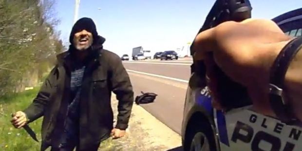 The man threatens to kill the officers and other bystanders as well as himself during the tense standoff. Photo / Supplied