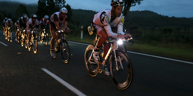 Richard Usser competes in the Speights Coast to Coast. Photo / Getty Images