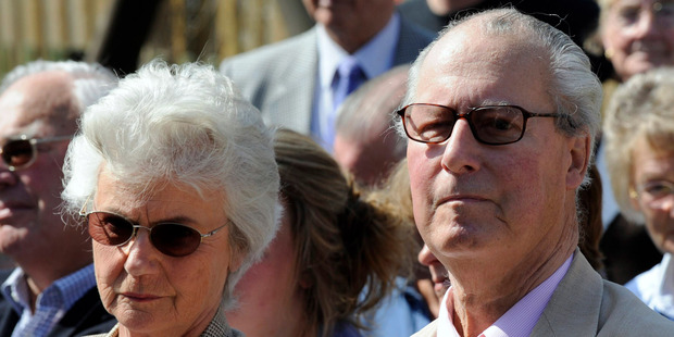Ian Cameron with wife Mary. The late father of David Cameron has been implicated in the Panama Papers. Photo / Getty