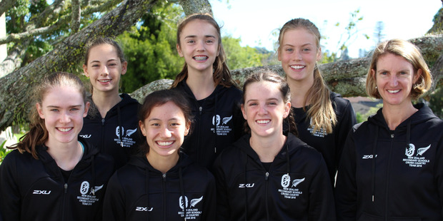 St Cuthbert's cross-country side ready for their big trip to Hungary for the world schools cross-country championships on April 23. Photo / Supplied