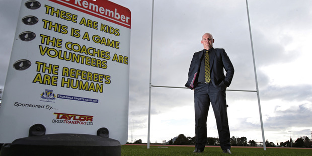 Chairman of the Bay of Plenty Rugby Union judical committee John McKay, talking about supporter's behaviour on the sidelines at rugby games in July last year. Photo/file