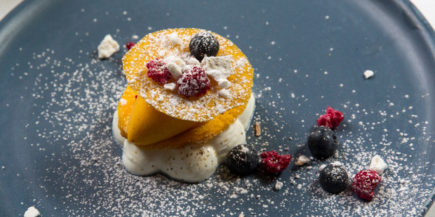 Mango lasagne at The Grove. Photo / Jason Oxenham.