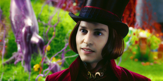 A scene from the movie Charlie and the Chocolate Factory.