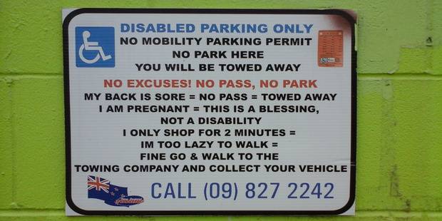 "Towaway sign at my local Asian supermarket in New Lynn, West Auckland," writes Jeremy Jesudhass. Photo / Supplied