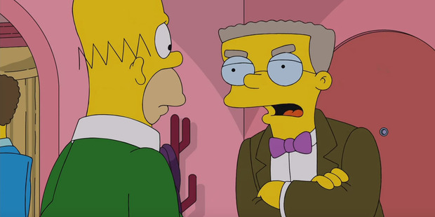 A scene from the hit TV show The Simpsons.