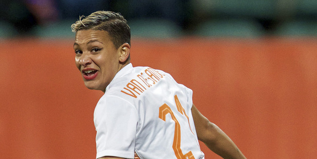 Shanice van de Sanden scored two goals within the opening 20 minutes against the Football Ferns. Photo / Getty