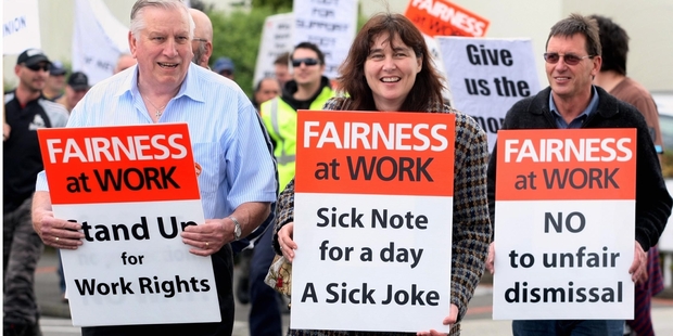 Protesting in Napier as president of the New Zealand Council of Trade Unions. Photo / NZME