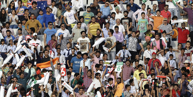 Fans attend a World T20 game in India. Photo / AP