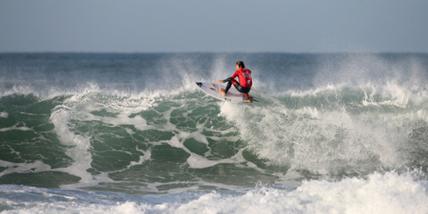 Kanoa Igarashi was one of several WSL surfers out when the shark was spotted. Photo / Getty Images