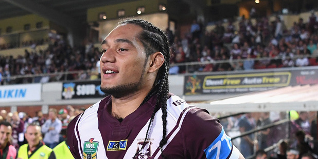 Martin Tapau has put his dreams of playing in the NFL to the side after signing a four-year deal with Manly. Photo / Getty