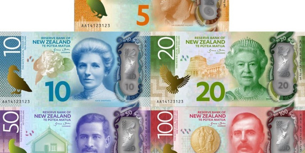 Example of the new banknotes. Photo / Supplied