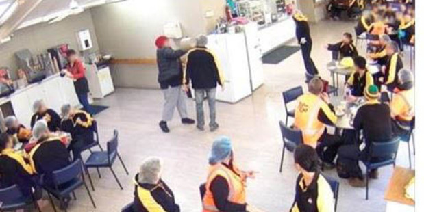 The incident happened in the staff cafeteria of the Turners and Growers pack house in Whakatu, near Hastings, on July 25 last year. Photo / Supplied