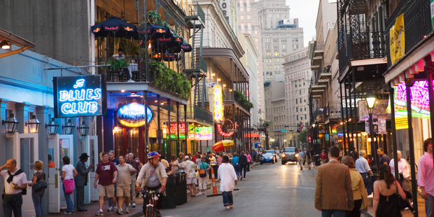 The two students were drinking in Bourbon street, French Quarter, New Orleans. Photo / Getty Images