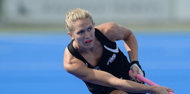 Stacey Michelsen in action during the Festival of Hockey pool match against India. Photo / Getty Images