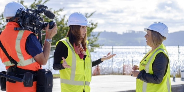 SPOTLIGHT: TVNZ Sunday's Janet McIntyre (centre) interviews Whare Aroha Care's Therese Jeffs. PHOTO/SUPPLIED