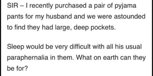 Can't imagine why pockets are needed in PJs. Photo / Supplied