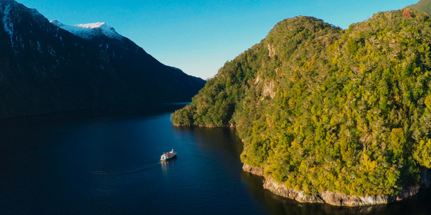 The first episode has plenty of aerial shots set to Sweeping Music for Breathtaking Scenery Volumes I-VI. Photo / Supplied