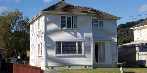 The Reynolds Street house in Taita, Lower Hutt, that was hit by a single shot in a drive-by shooting. Photo / Mark Mitchell