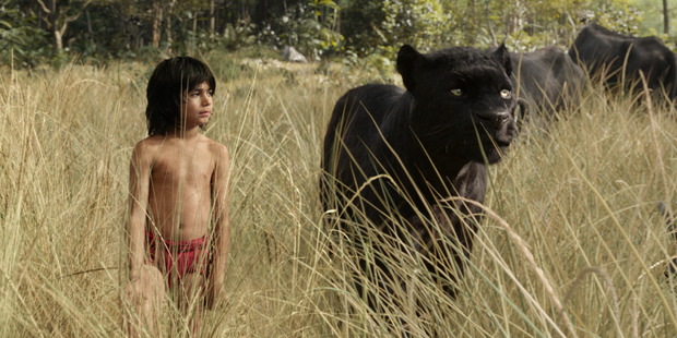 Mowgli (newcomer Neel Sethi) and Bagheera (voice of Ben Kingsley) embark on a captivating journey in The Jungle Book. Photo / Supplied