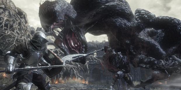 A scene from the video game Dark Souls III.
