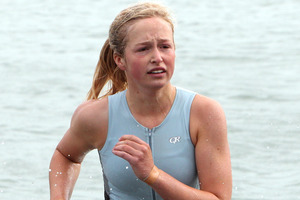 Kaya Shlomi during a Team Tag Relay at Pandora Pond.