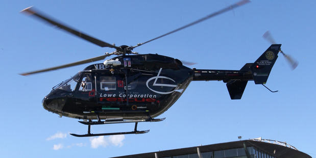 The Lowe Corporation Rescue helicopter.